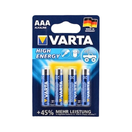 Baterii Alkaline Varta High-Energy R3 AAA 4 Bucati