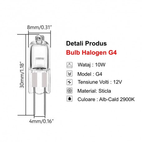 Bec cu Halogen GU4, Bulb, Putere 10W