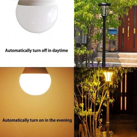 Bec cu LED, E27, Senzor de lumina, 9W