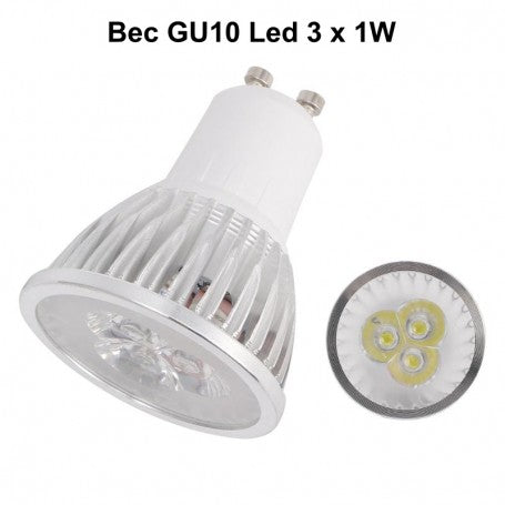 Bec cu LED, GU10, Putere 3W, 220V