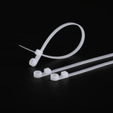Colier de Plastic Alb 5 x 200mm, cu Cap Montabil - 100b/Set