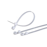 Colier de Plastic Alb 5 x 200mm, cu Cap Montabil - 100b/Set