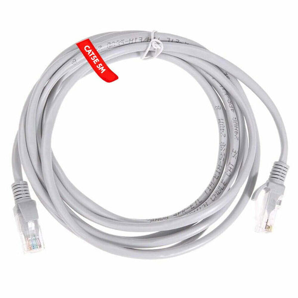 Cablu UTP Patchcord, CAT5e, Lungime 5m, Capete Mufate RJ45