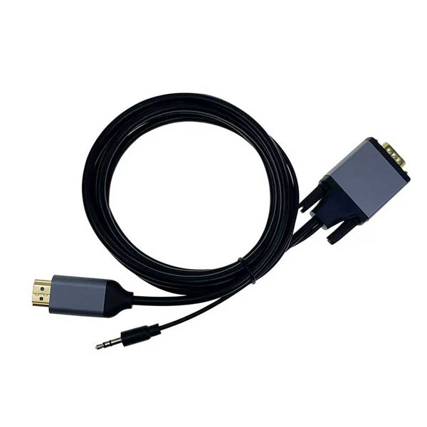 Cablu video Hdmi-Vga 1080p cu Audio, Compatibil PC / Laptop / Monitor / Proiector, 1.8M