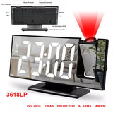 Ceas cu Oglinda si Proiectie 3618LP, Alb