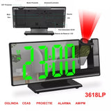 Ceas cu Oglinda si Proiectie 3618LP, Verde