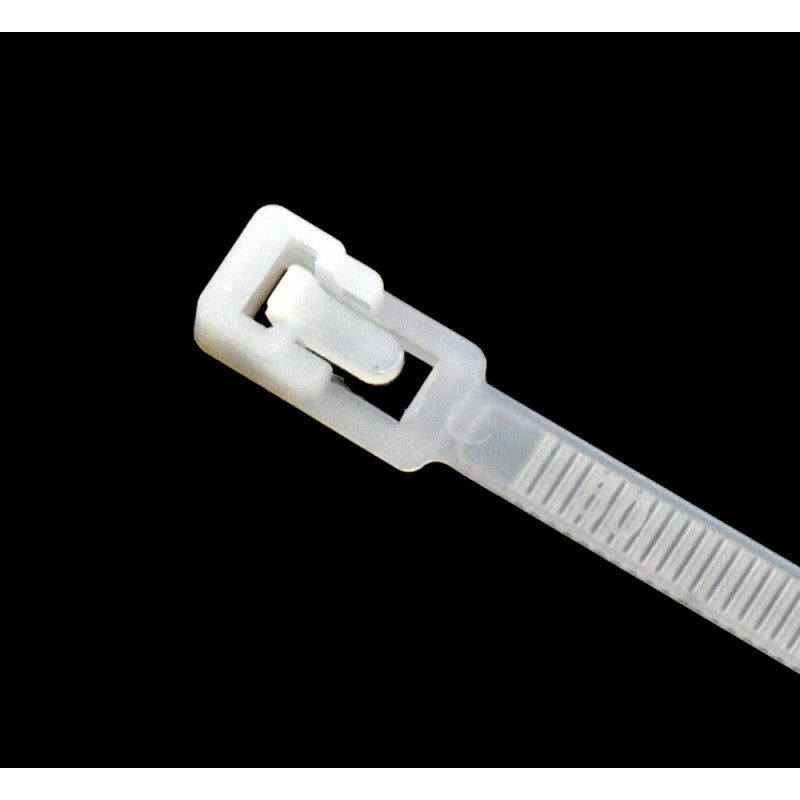 Colier de Plastic Reutilizabil 5x200mm Alb - 100Buc/Set