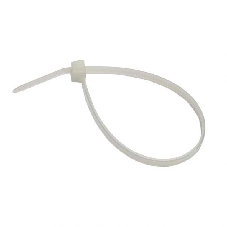 Colier de Plastic Reutilizabil 5x200mm Alb - 100Buc/Set