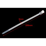 Colier de Plastic Reutilizabil 5x200mm Alb - 100Buc/Set