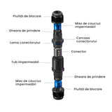 Conector Electric Impermeabil cu 3 Poli, IP68, Pentru Cablu 5-11mm, ElectroAZ