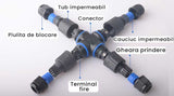 Conector Electric Impermeabil IP68 pentru 4 Cabluri - 3 poli, ElectroAZ