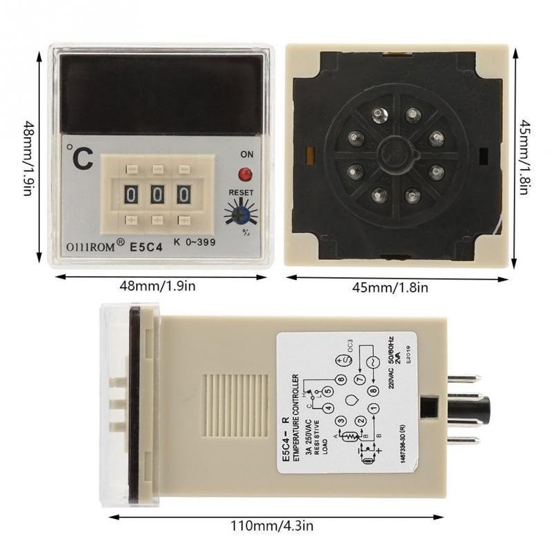 Controler Digital Temperatura, Afisaj Digital, E5C4 200/220V, K 0-399