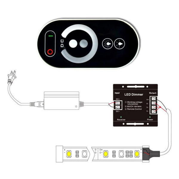 Controler Led Monocrom, Touch, 12V/24V