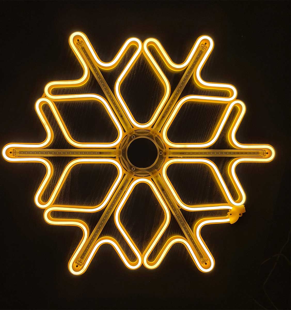 Fulg de nea LED 60x60cm, Alimentare 220v,Galben