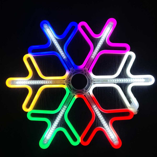 Fulg de nea LED 60x60cm, Alimentare 220v,Multicolor RGB