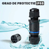 Conector Electric Impermeabil cu 3 Poli, IP68, Pentru Cablu 5-11mm, ElectroAZ