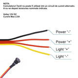 Intrerupator cu Touch, Senzor 13mm, Dimabil 12V-2,5A / HST06 - NEGRU