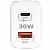 Incarcator 30W pentru telefon, 2 Sloturi, Type-C si USB, 3A, Qualcomm, Fast-Charge