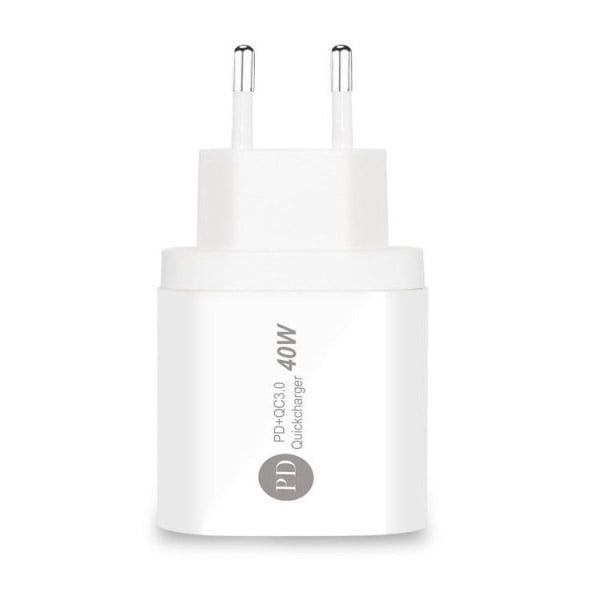 Incarcator iPhone/Samsung Fast-Charge 40W, 2x Type-C, 20W+20W, Alimentator 220V