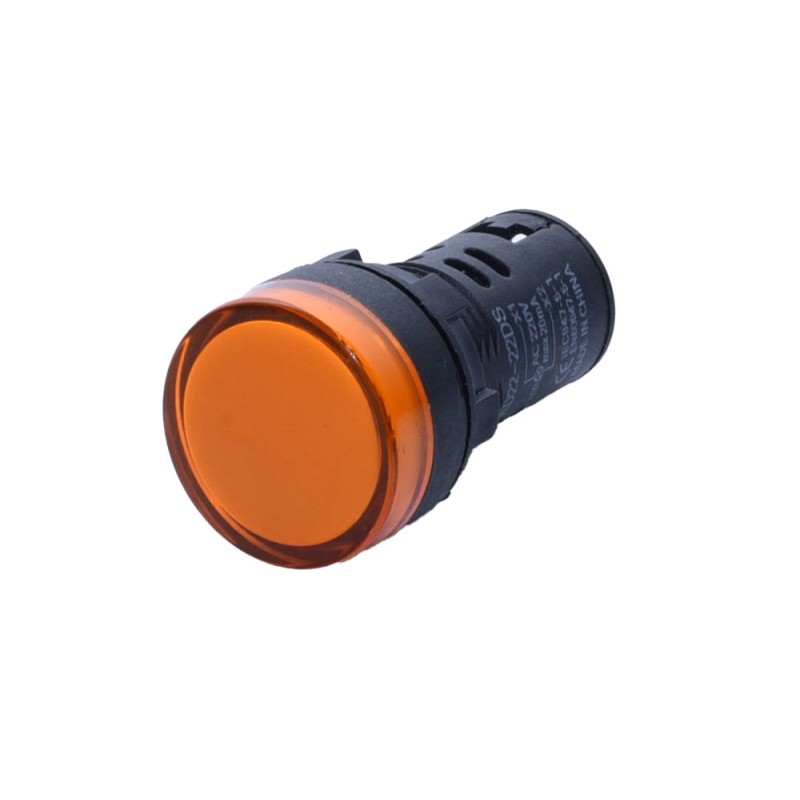 Indicator Martor Tensiune 220V, Aspect Mat, Portocaliu