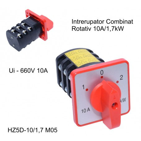 Intrerupator 1-0-2 cu Came 10A/1,7KW