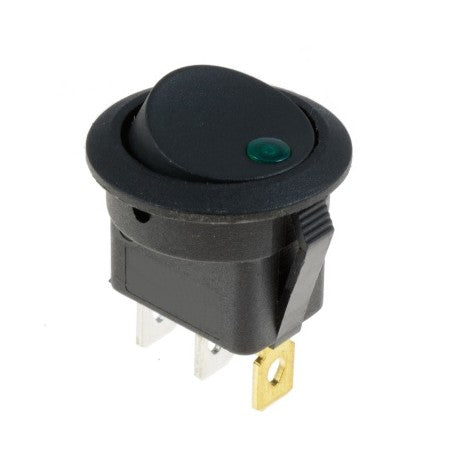 Intrerupator Buton ON-OFF LED Verde 12V