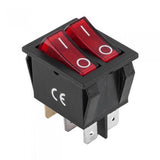Intrerupator Dublu ON-OFF 250V-16A LED Rosu