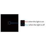 Intrerupator touch Negru Classlights, Sticla securizata, LED