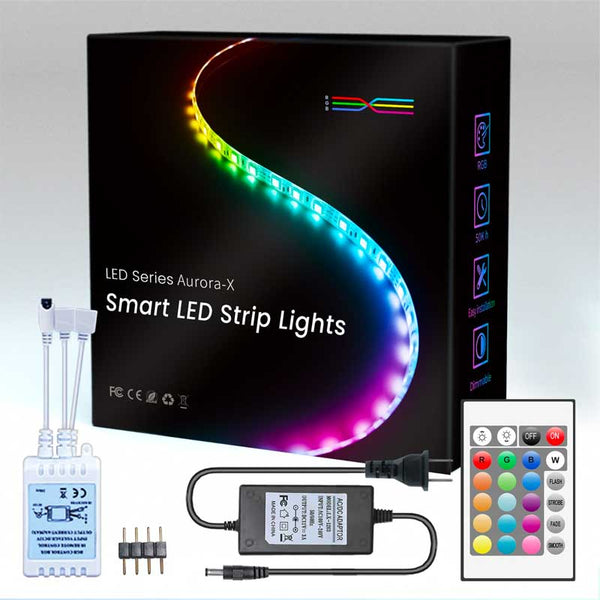 Banda LED RGB, Kit Complet Plug & Play, Lungime 10m, Accesorii incluse, ElectroAZ