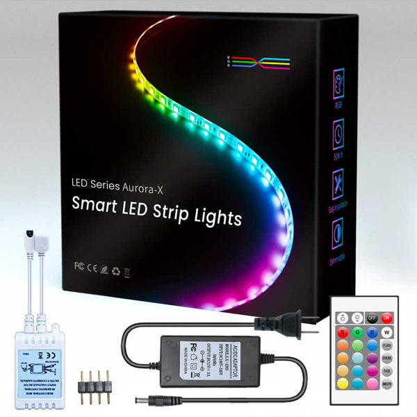 Banda LED RGB, Kit Complet Plug & Play, Lungime 5m, Accesorii incluse, ElectroAZ