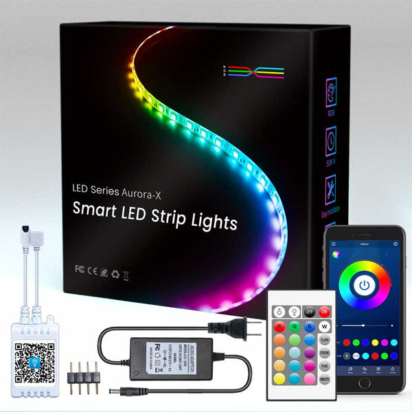 Kit Banda LED RGB cu Bluetooth si Telecomanda, Lungime 5m, ElectroAZ