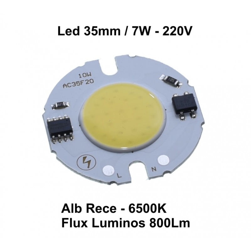Modul Led Cob 35MM , Putere 7W - 220V