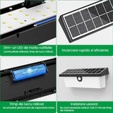 Lampă Solară LED de Perete Exterior, Senzor de Mișcare, Mod Ambiental, Acumulator 2200 mAh, 20W, ClassLights