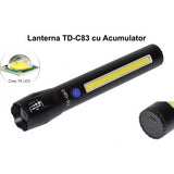 Lanterna Acumulator si Zoom 7W TD-C83