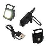 Mini-Lanterna LED Cob 6W, Tip Breloc, Carabina, Carcasa Aluminiu
