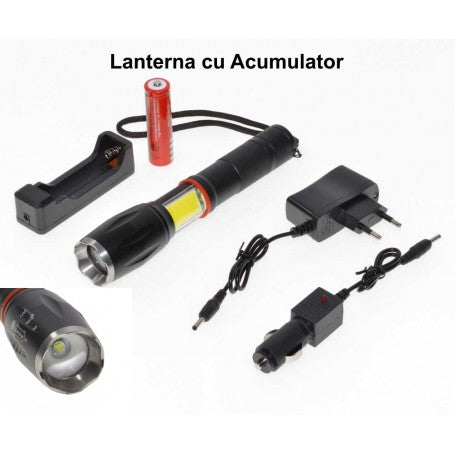 Lanterna Led XML T6 cu Zoom si 6 Faze
