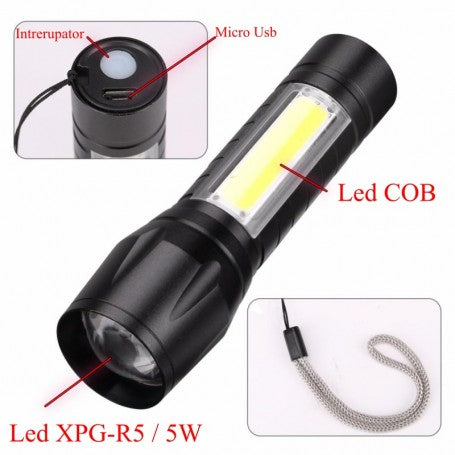 Lanterna cu 3 Moduri Lumina Acumulator