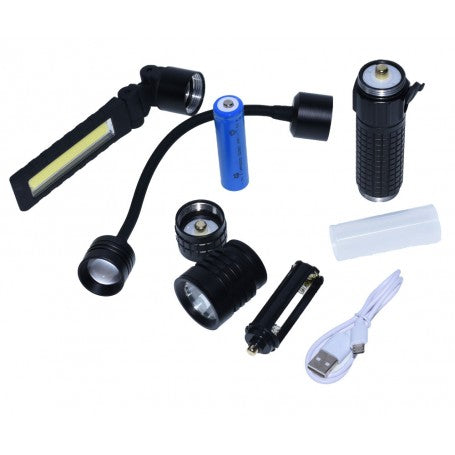 Lanterna cu KIT 3 in 1 cu 3 Capete