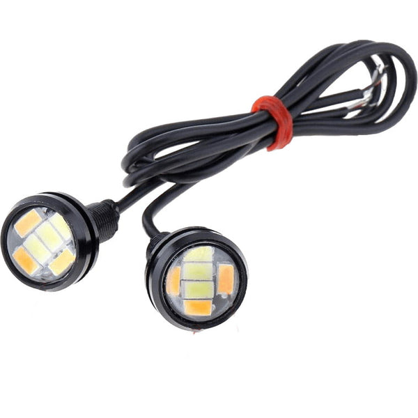 Led Auto Alb + Galben 23mm / 12V , 5730 , 2 Buc/Set