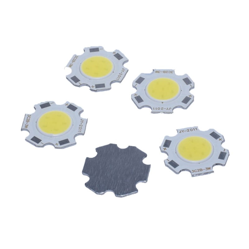 Led Cob 5W -11mm , Alb-Rece