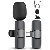 Microfon Wireless cu acumulator 65mAh, Lavariera, Ideal Vlogging, Type-C