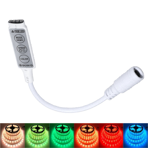 Mini-Controler Banda Led RGB, Mufa DC