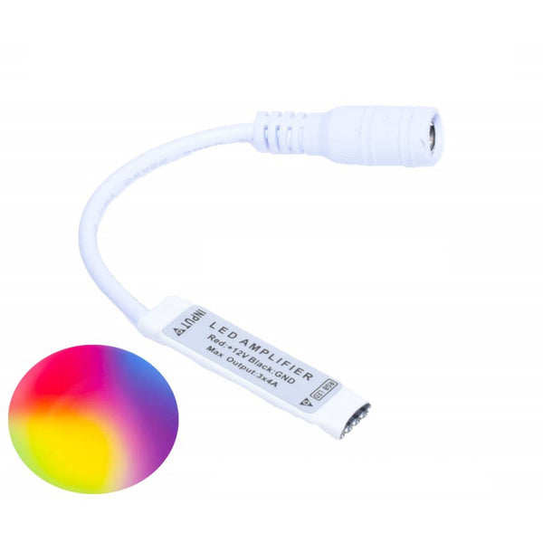 Mini-Amplificator LED RGB 12V cu Mufa