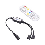 Mini-controler LED RGB 24 Taste, 2 Ieșiri și Magic Smart,144W