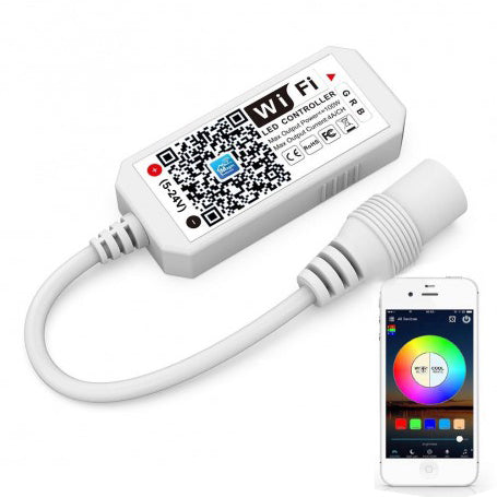 Mini-controler LED RGB cu Wi-Fi 5-24V