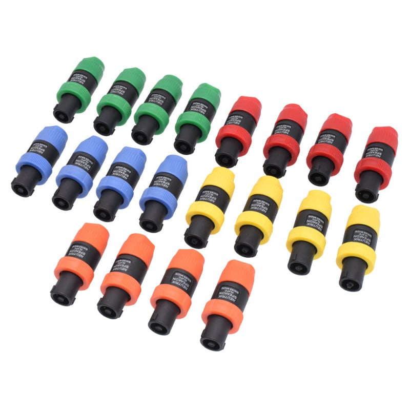 Set 20 x Mufa Audio Speakon Tata 4 Pini, Diverse Culori