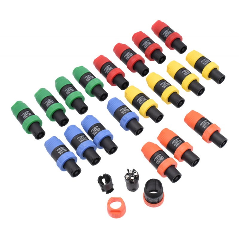 Set 20 x Mufa Audio Speakon Tata 4 Pini, Diverse Culori