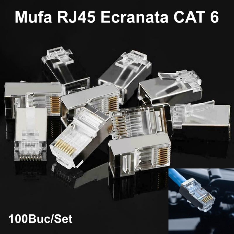 Mufa FTP-UTP RJ45 Metal CAT6 100b/set