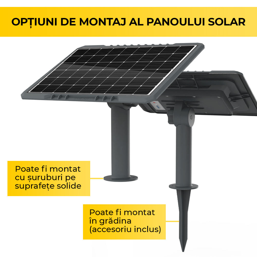 Kit Banda LED Multicolora, RGB, 5 Metri, Panou Solar Monocristalin, 50W, IP65, ClassLights