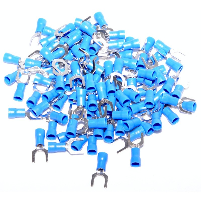 Papuc Electric Tip Furca Ø 6mm - Albastru ,100B/Set